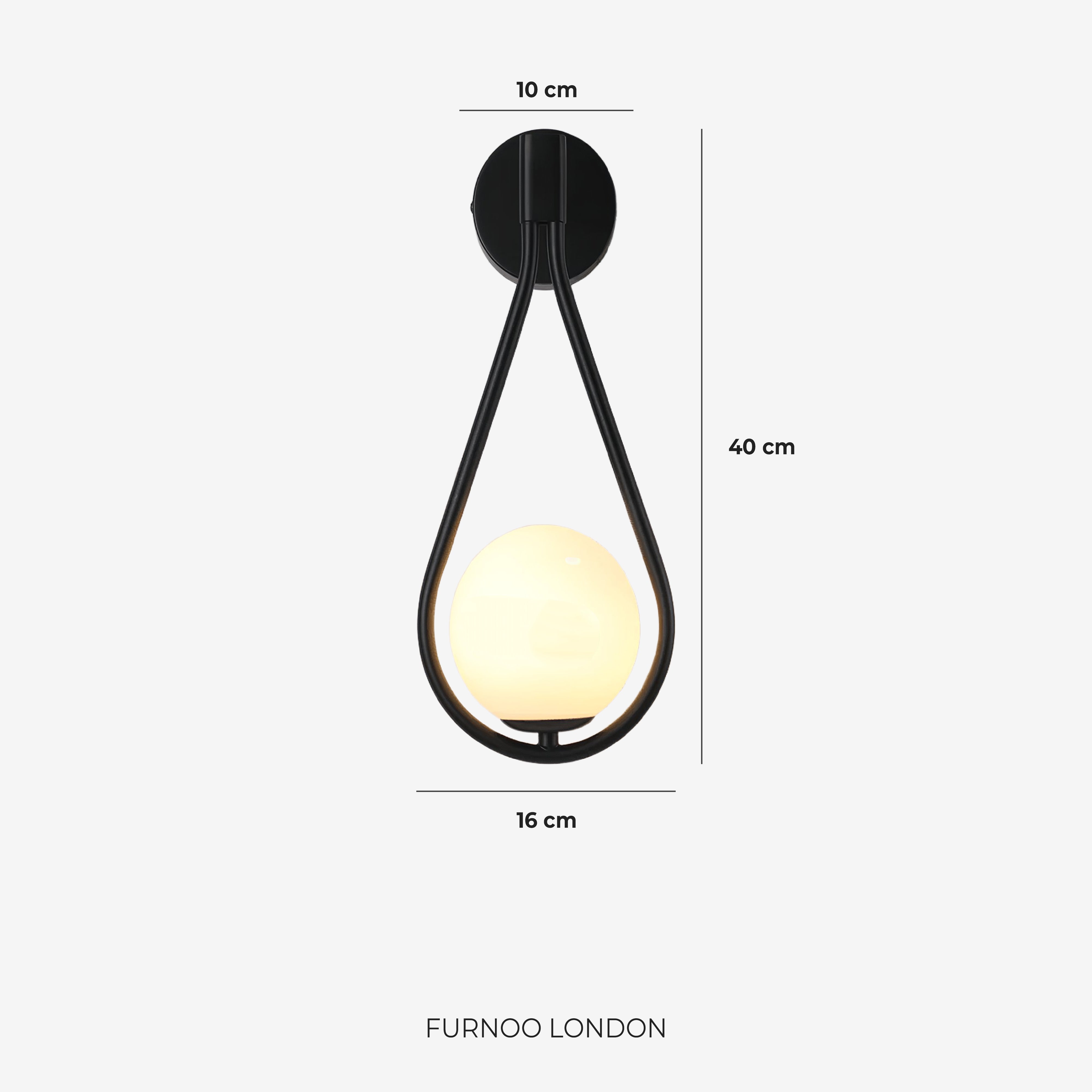 Nordische Wandlamp met Glazen Bol — Minimalistische Verlichting voor Scandinavische Interieurs | Sansoti
