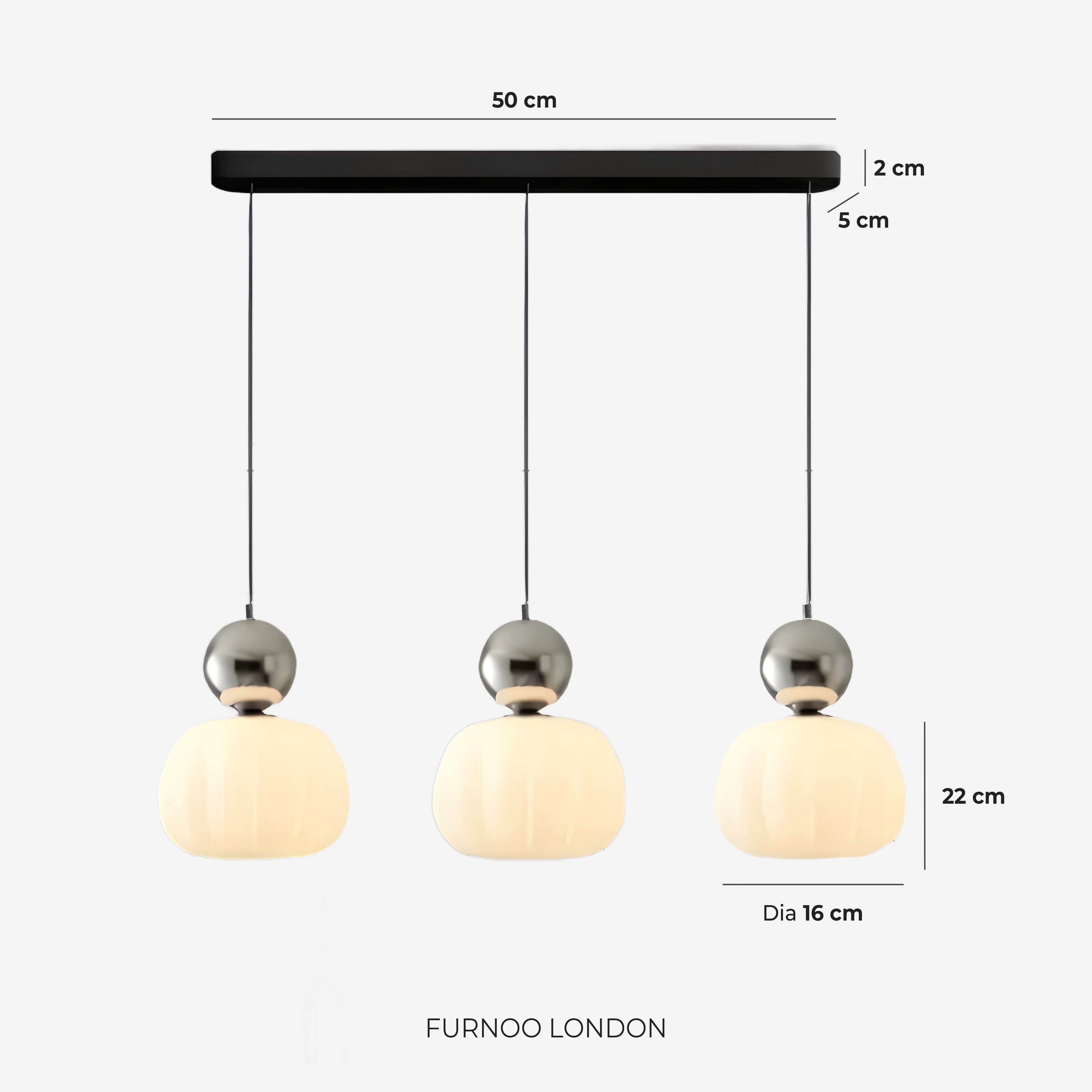 Geometrische Hanglamp Bauhaus Design Metaal Glas E27 – 1 of 3 Lichtpunten Dimbaar Sfeerverlichting | Sansoti