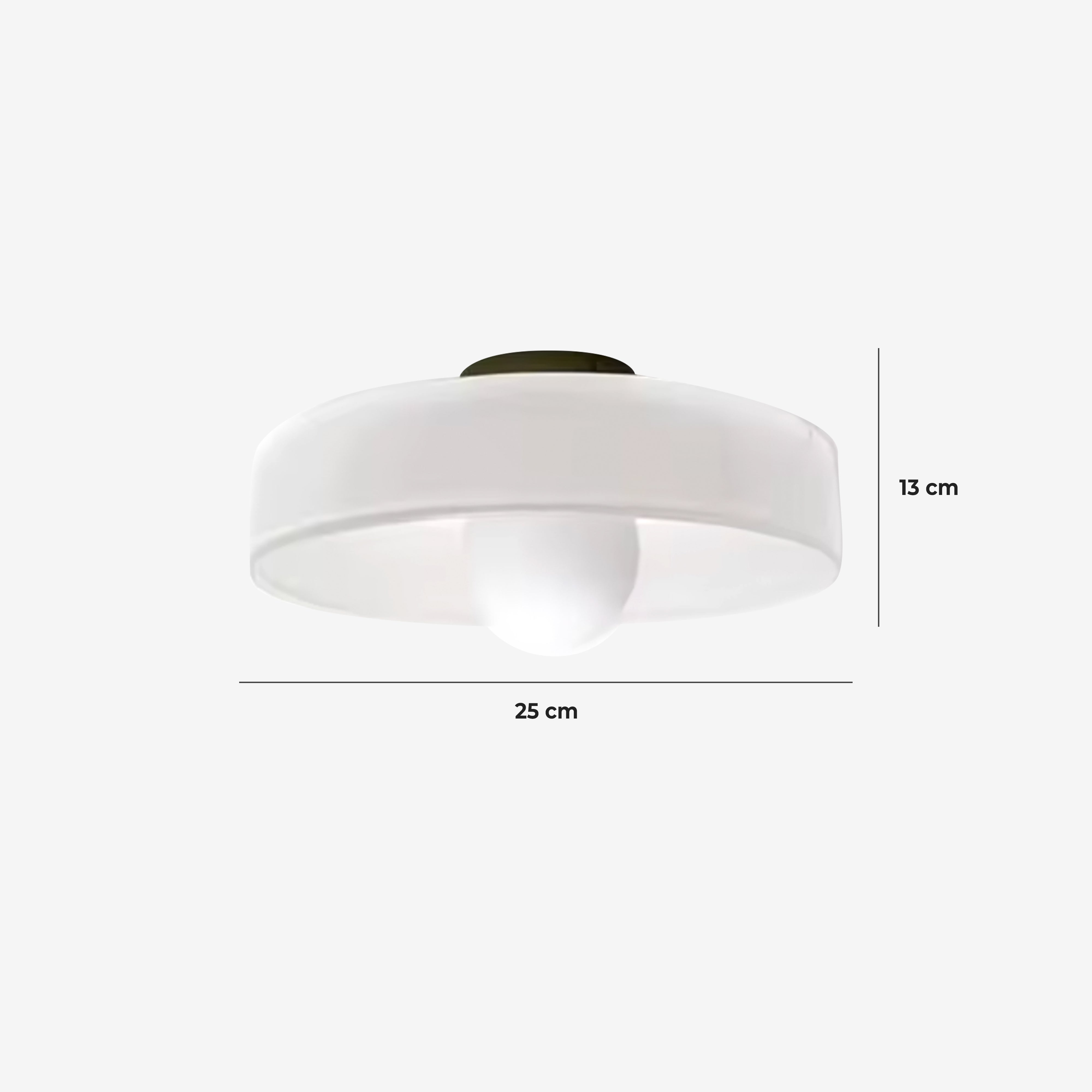 Minimalistische Glazen Wand- en Plafondlamp — Moderne Verlichting voor Gang & Slaapkamer — Dimbaar LED — Ø25 / Ø35 cm | Sansoti