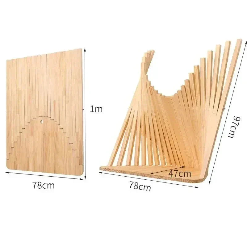 Klappbarer Wandschreibtisch Massivholz Natur 60cm Homeoffice | Restfield