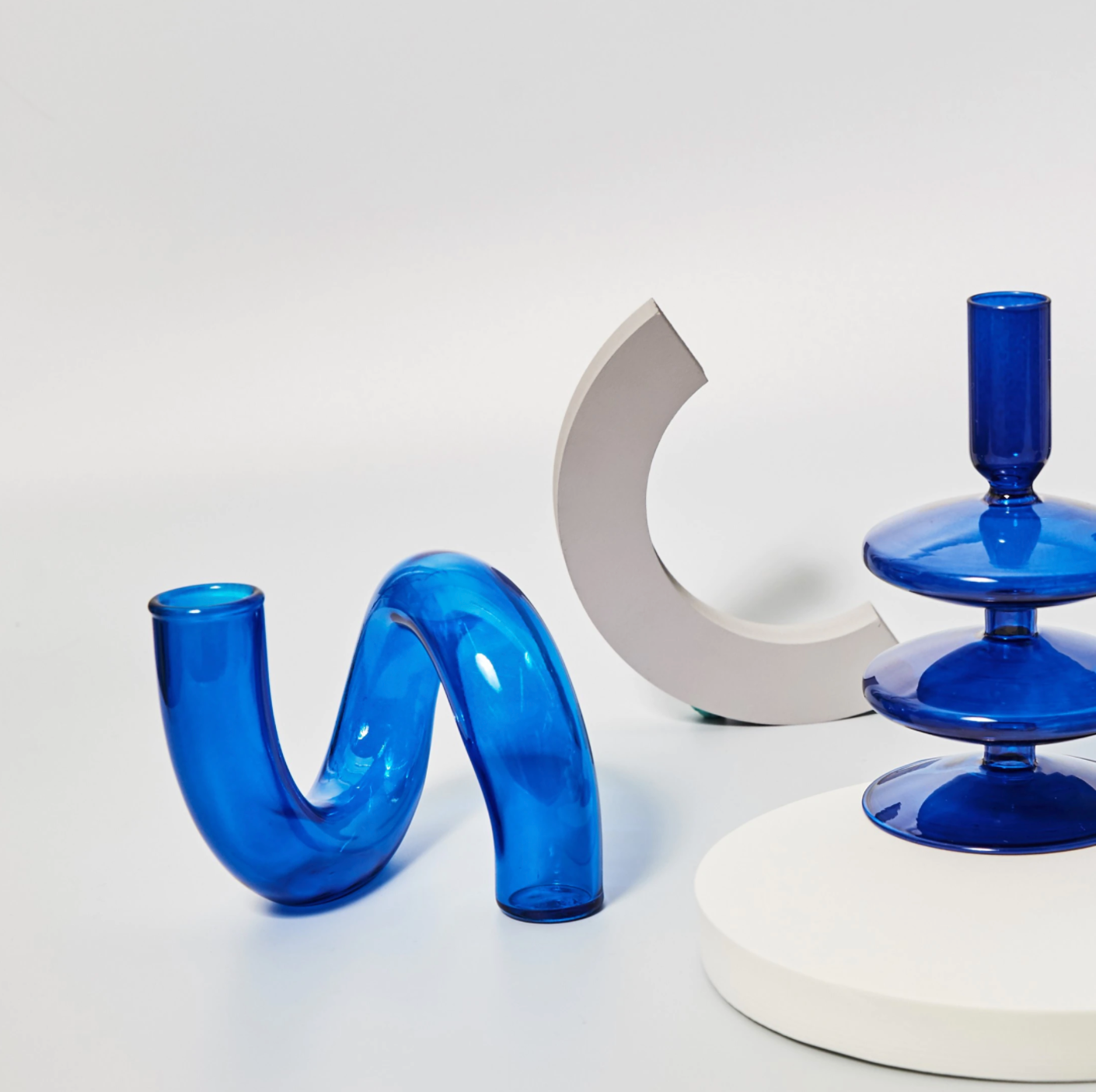 Vase Geblasenes Glas Schlaufen Design Hydroponik Borosilikat Gefärbt Dekoration Tisch | Restfield