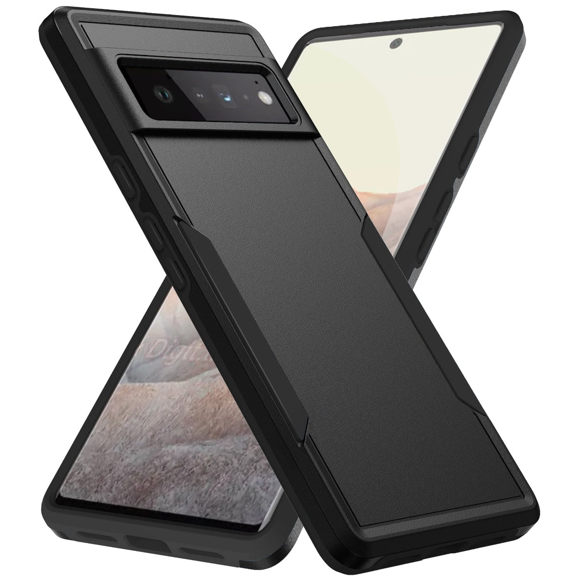 Versterkte Beschermhoes Google Pixel Schokbestendig Draadloos Laden Antislip Grip Hoogwaardig Telefoonhoesje | Sansoti