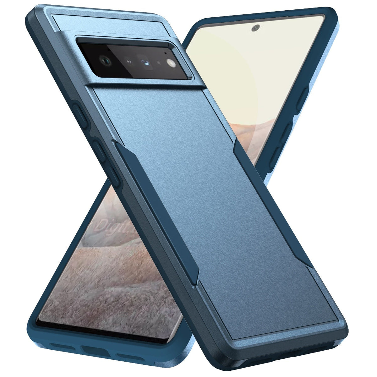 Versterkte Beschermhoes Google Pixel Schokbestendig Draadloos Laden Antislip Grip Hoogwaardig Telefoonhoesje | Sansoti