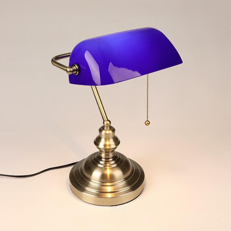 Lampe de table en verre avec pied en métal, design industriel, verre coloré, douille E26, hauteur de 36cm, lumière chaleureuse | Sansoti