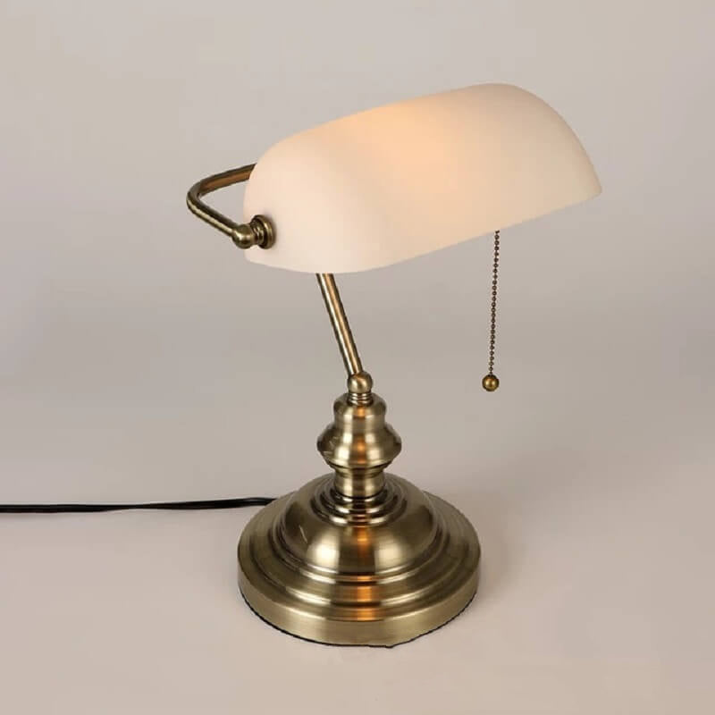 Lampe de table en verre avec pied en métal, design industriel, verre coloré, douille E26, hauteur de 36cm, lumière chaleureuse | Sansoti