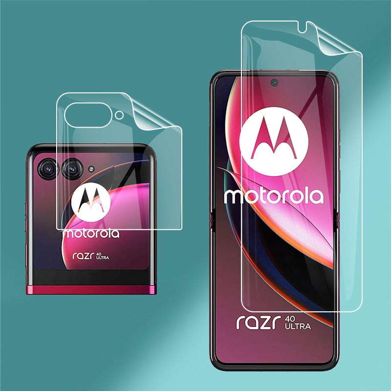Hydrogel Schermbeschermer Set voor Vouwbare Smartphone Binnen en Buitenscherm 0.1mm Dun Flexibel Film | Sansoti