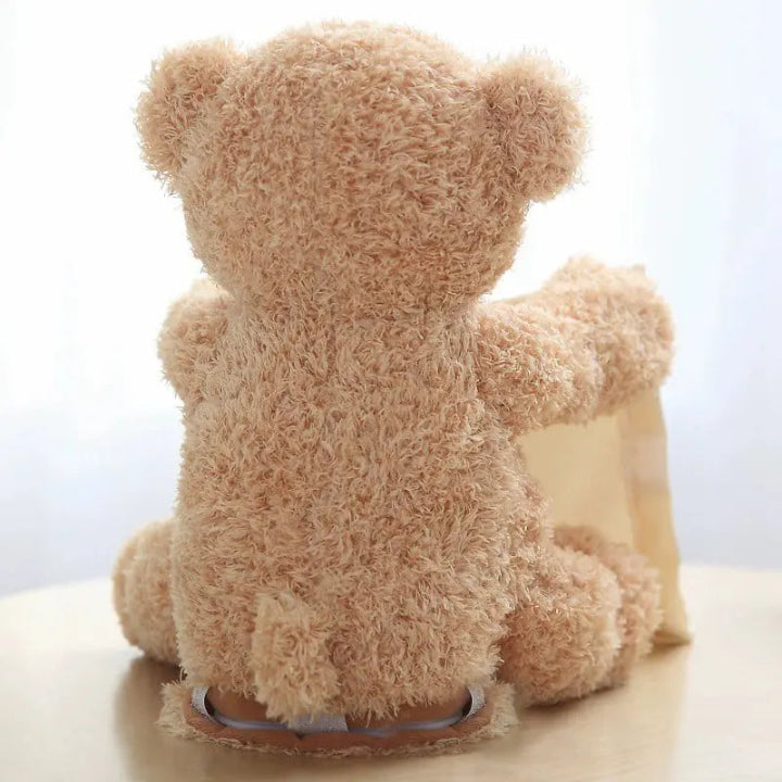 Interactieve Knuffelbeer Peek-a-boo Polyester Pluche 30cm 6 Zinnen Beweegbare Armen Baby Speelgoed Buikligtijd Kraamcadeau AAA Batterij | Sansoti