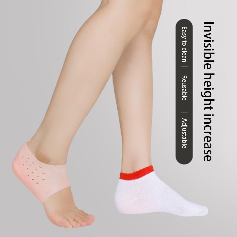 Semelles intérieures rehaussantes en silicone invisibles avec 4 niveaux de hauteur, confortables, pour chaussures, semelles ajoutant quelques centimètres, unisexes | Sansoti