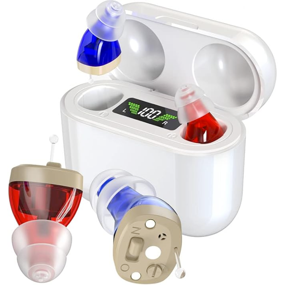 Oplaadbare In-Ear Gehoorversterkers Discreet Comfortabel Helder Geluid Dagelijks Gebruik Ergonomisch Design | Sansoti