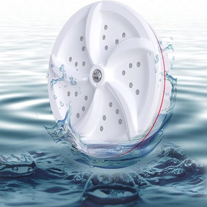 Portable Mini Washing Machine 10x10cm White ABS 4 Wash Modes for Camping Travel Home Underwear Small Laundry | Sansoti