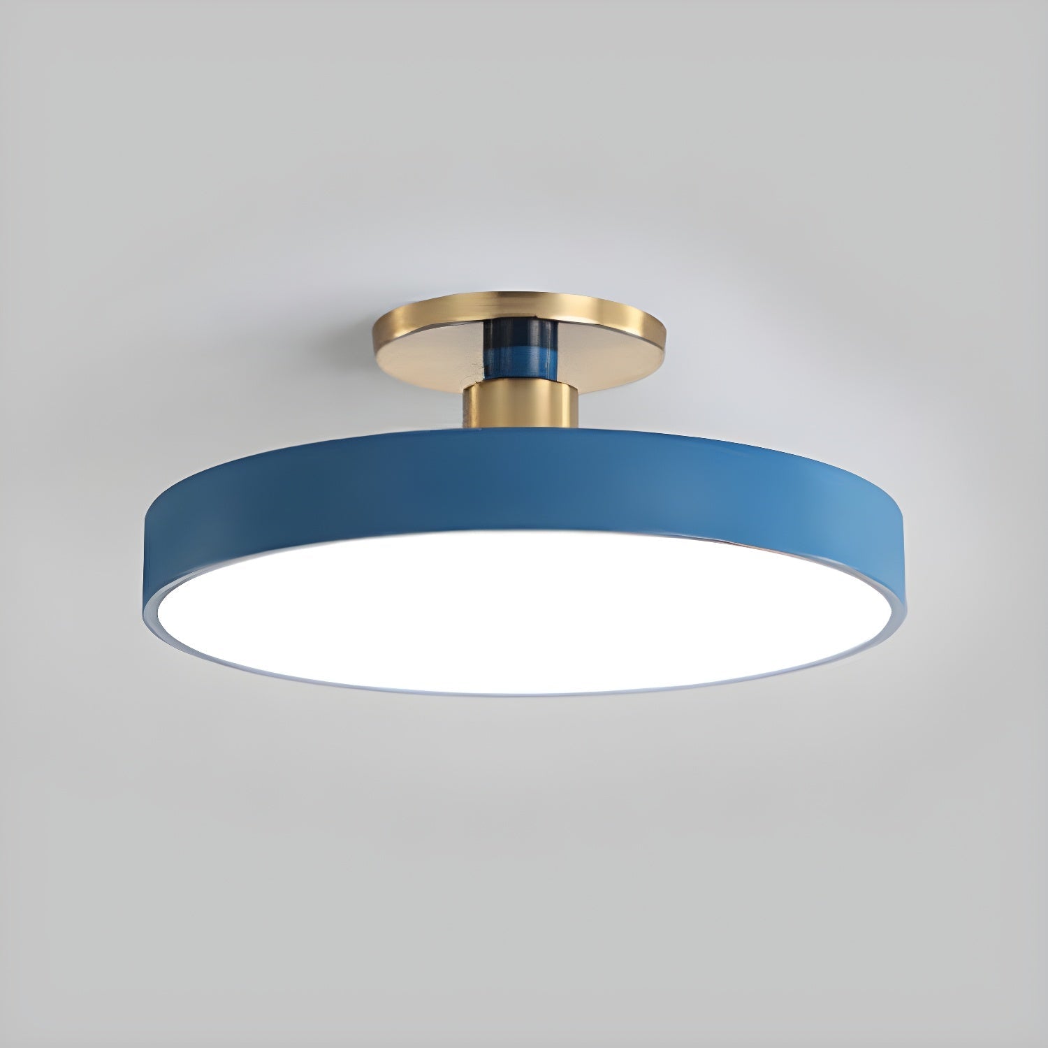 Isla Plafondlamp — Ronde Flush-Mount LED Plafonnière met Zwart Metalen Armatuur en Witte Diffuser | Ideaal voor Eetkamers, Kantoren en Moderne Interieurs | Verkrijgbaar in Zes Kleuren | Sansoti
