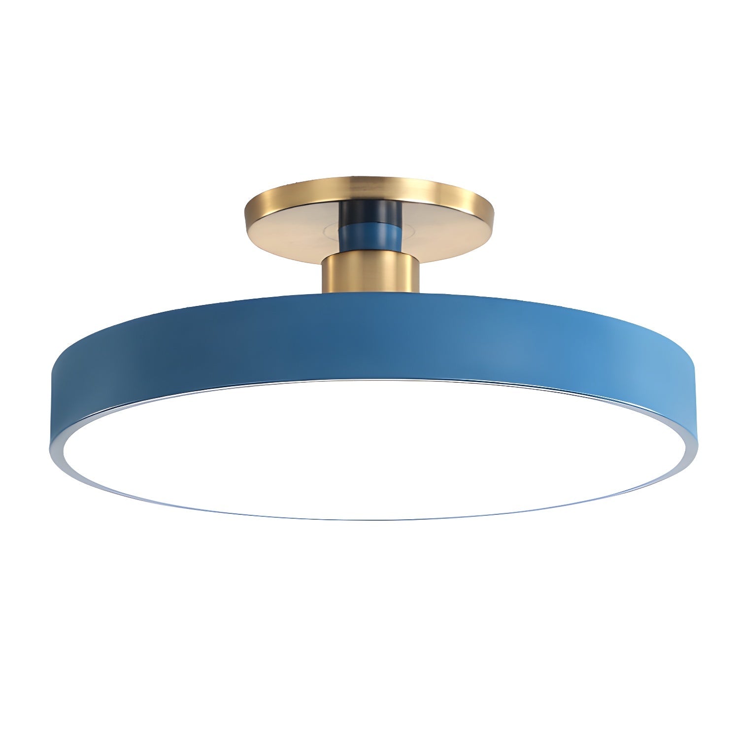 Isla Plafondlamp — Ronde Flush-Mount LED Plafonnière met Zwart Metalen Armatuur en Witte Diffuser | Ideaal voor Eetkamers, Kantoren en Moderne Interieurs | Verkrijgbaar in Zes Kleuren | Sansoti