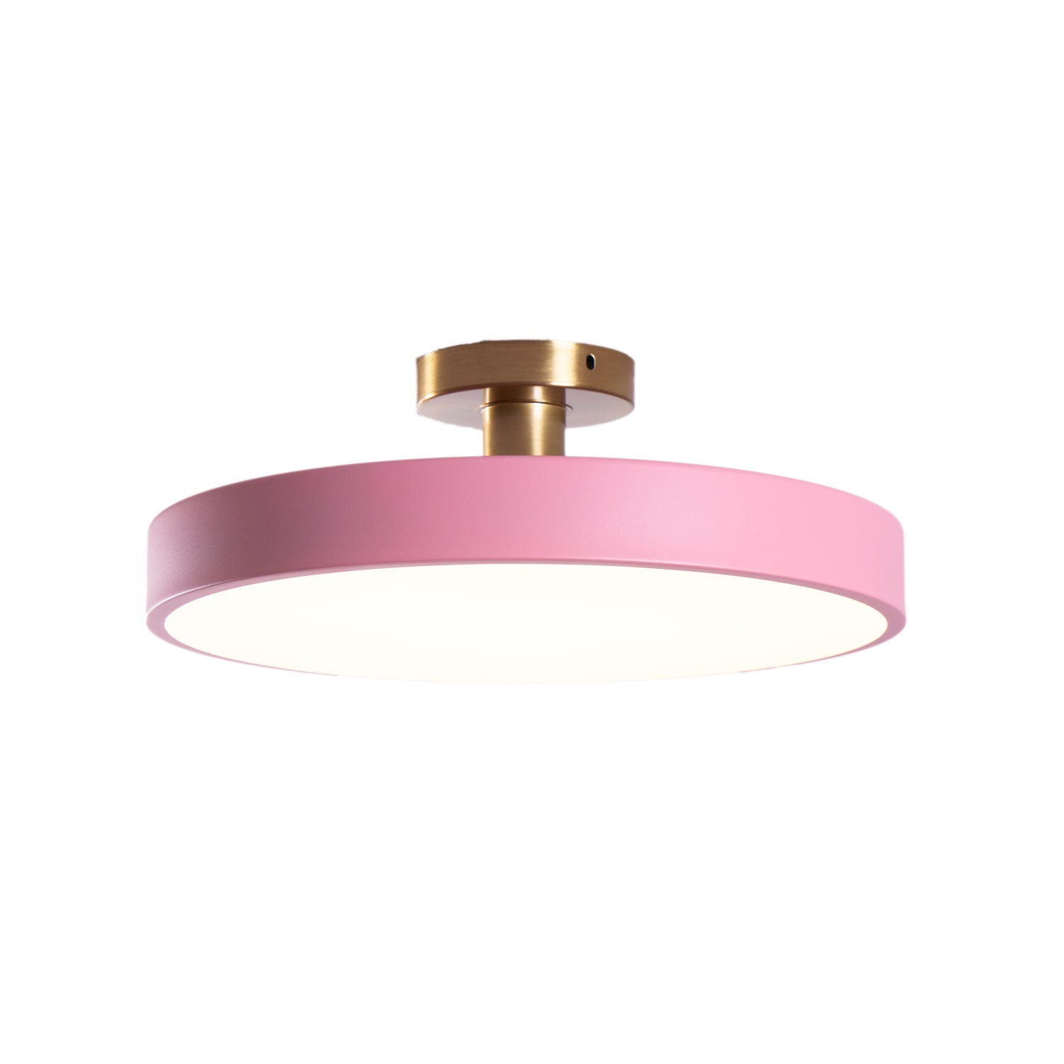 Isla Plafondlamp — Ronde Flush-Mount LED Plafonnière met Zwart Metalen Armatuur en Witte Diffuser | Ideaal voor Eetkamers, Kantoren en Moderne Interieurs | Verkrijgbaar in Zes Kleuren | Sansoti