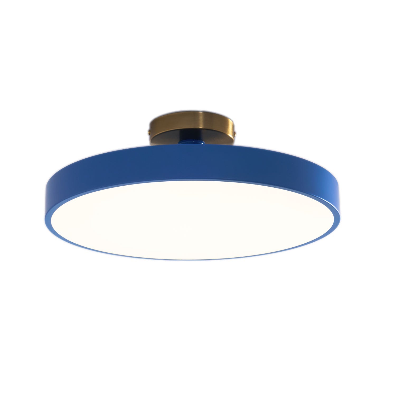 Isla Plafondlamp — Ronde Flush-Mount LED Plafonnière met Zwart Metalen Armatuur en Witte Diffuser | Ideaal voor Eetkamers, Kantoren en Moderne Interieurs | Verkrijgbaar in Zes Kleuren | Sansoti