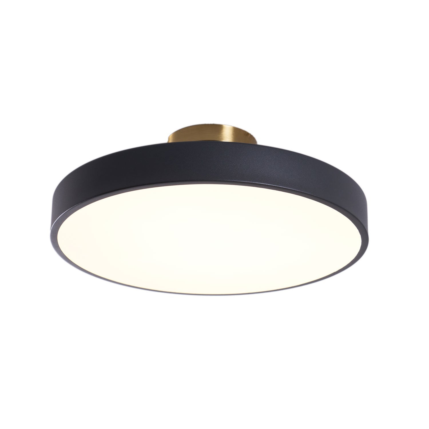 Isla Plafondlamp — Ronde Flush-Mount LED Plafonnière met Zwart Metalen Armatuur en Witte Diffuser | Ideaal voor Eetkamers, Kantoren en Moderne Interieurs | Verkrijgbaar in Zes Kleuren | Sansoti