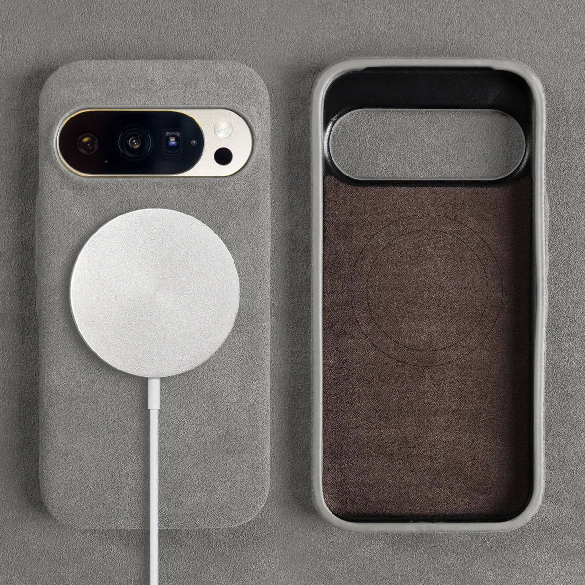 Etui na smartfon z alcantary do Google Pixel, zapewniające premium ochronę, odporne na wstrząsy, z mikrofibry, stylowy design | Sansoti