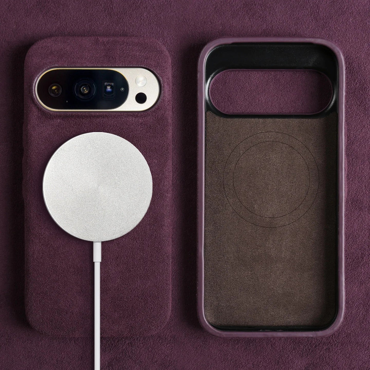 Etui na smartfon z alcantary do Google Pixel, zapewniające premium ochronę, odporne na wstrząsy, z mikrofibry, stylowy design | Sansoti