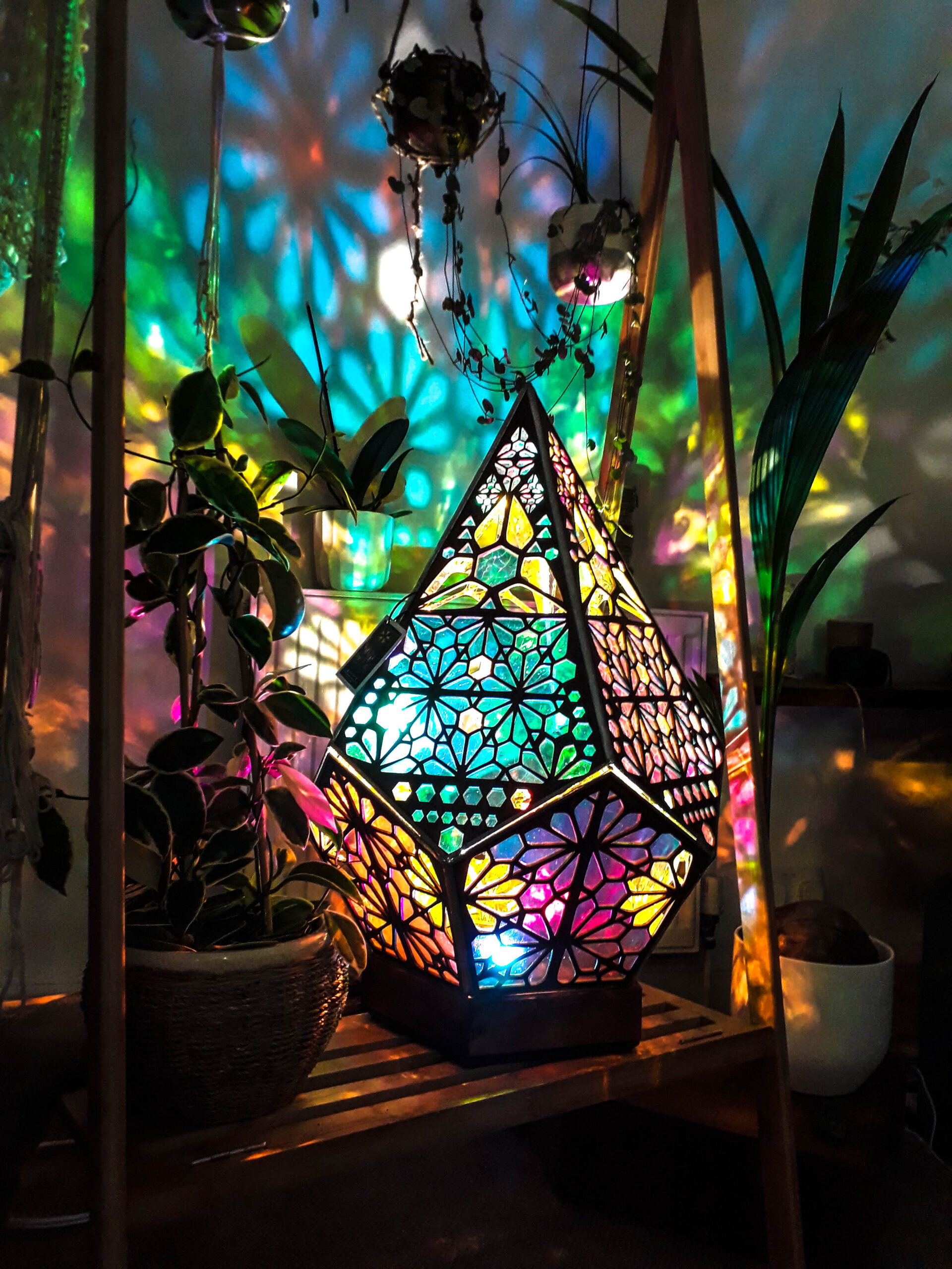 Boheemse Diamant Tafellamp met USB LED – Handgemaakte Nachtlamp voor Slaapkamer en Woonkamer | Sansoti