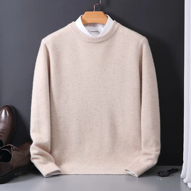 Men’s Cashmere Sweater Knitted Pullover Luxury Wool Blend Timeless Winter Clothing Soft Touch Warm Sweater | Sansoti
