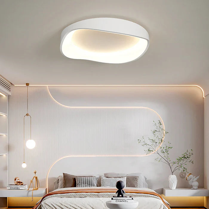 Japandi LED Plafondlamp Dimbaar Afstandsbediening Rond 40cm 50cm IJzer Acryl | Sansoti