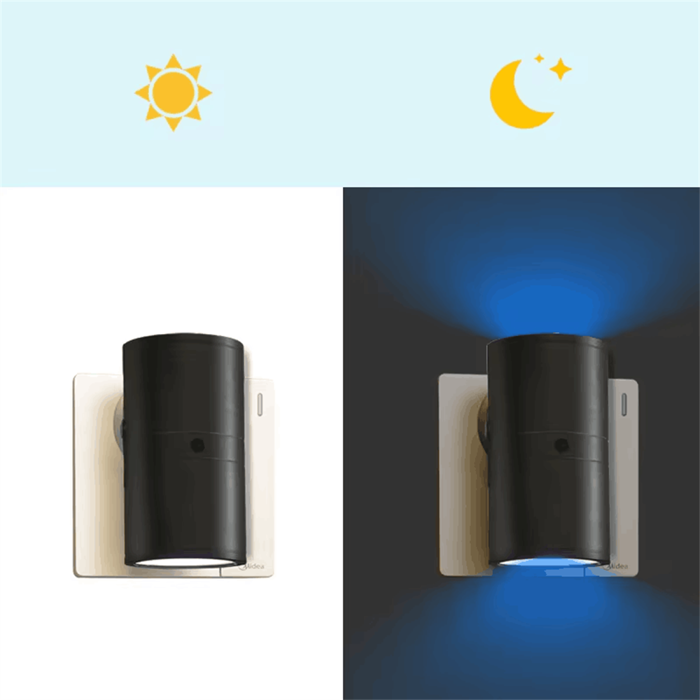 Minimalistische led wandlamp met lichtsensor en automatische dag-nachtfunctie voor moderne interieurs | Sansoti