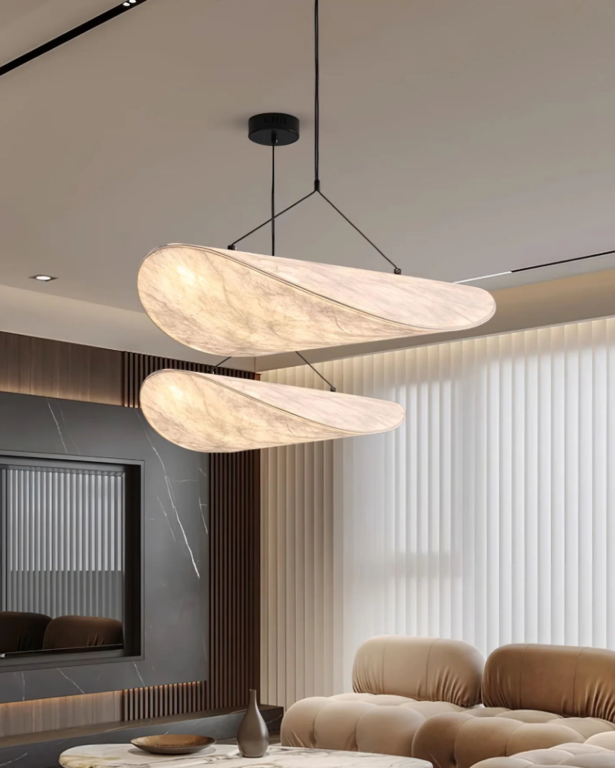 Restfield - Suspension Japandi Blanche pour Chambre et Salon – Éclairage d’Ambiance Moderne E27