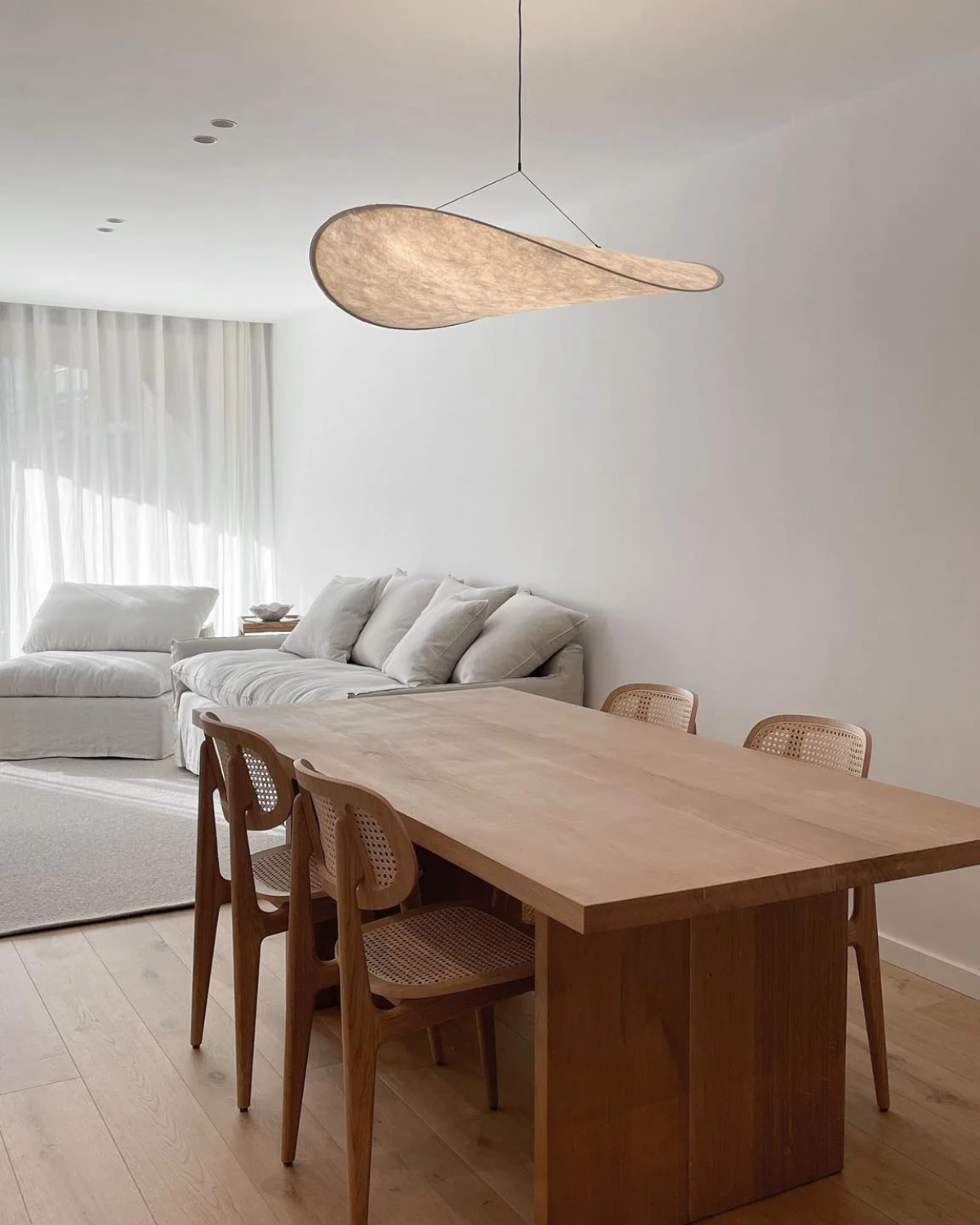 Restfield - Suspension Japandi Blanche pour Chambre et Salon – Éclairage d’Ambiance Moderne E27