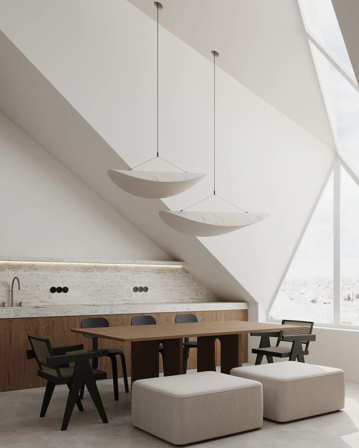 Restfield - Suspension Japandi Blanche pour Chambre et Salon – Éclairage d’Ambiance Moderne E27