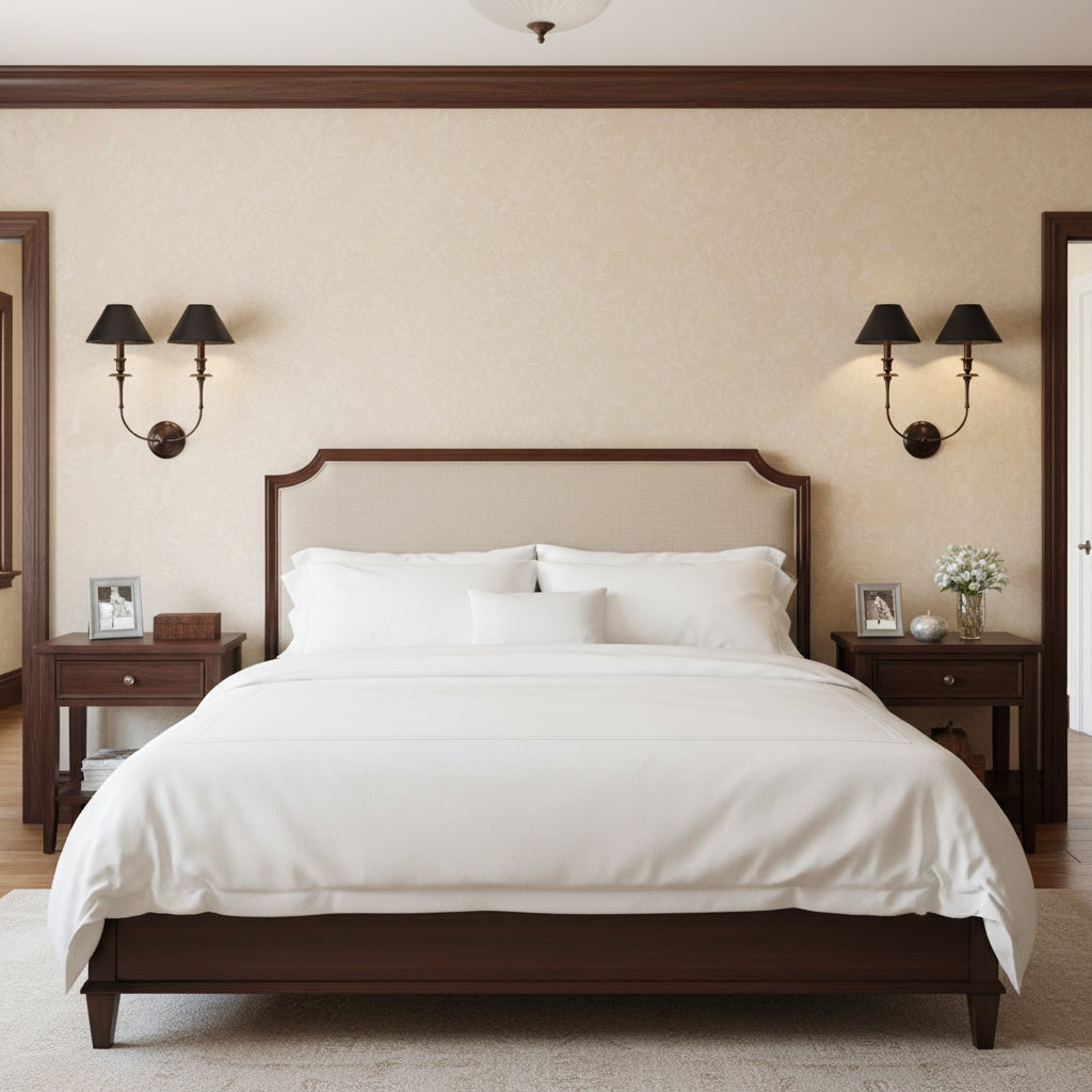 Applique Murale Moderne avec Abat-jour en Tissu Noir en Laiton, Nickel ou Noir – 1 ou 2 Points Lumineux Design | Restfield