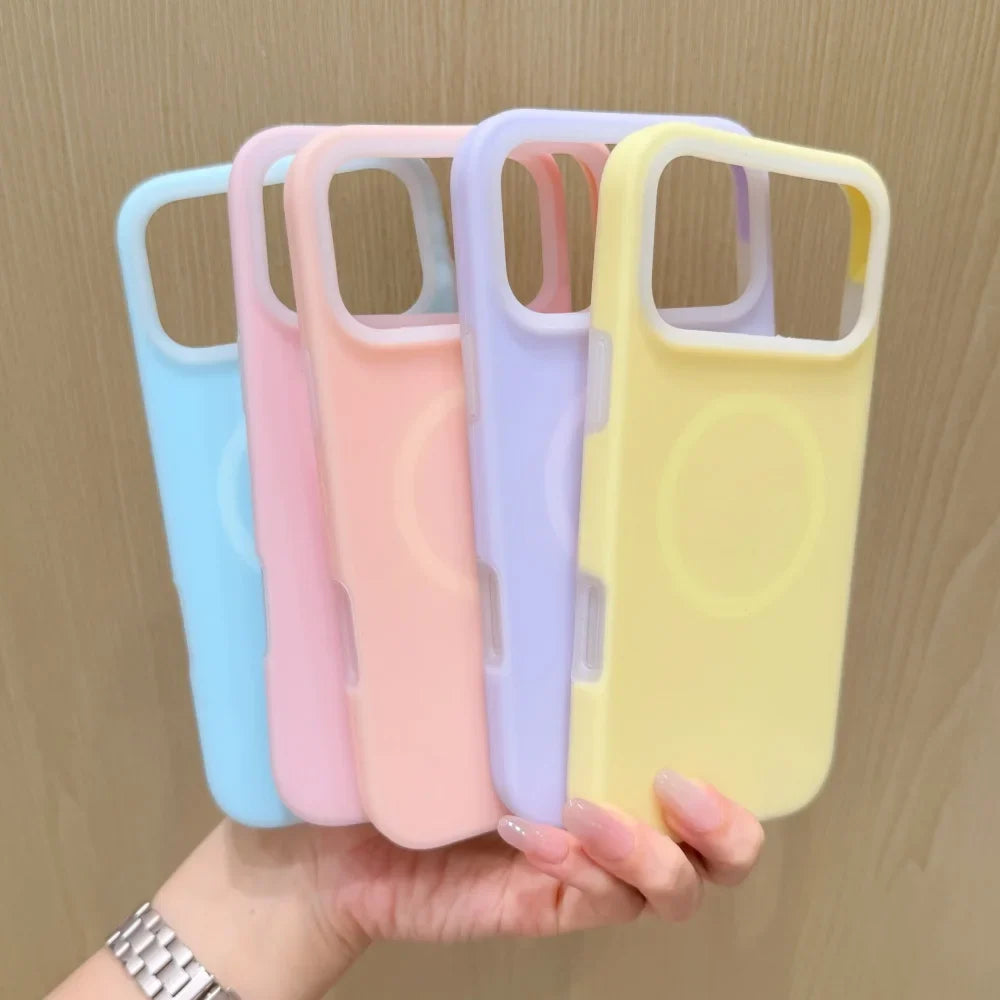 Silikonowe etui do iPhone’a z magnetycznym pierścieniem, obracane o 360°, odporne na wstrząsy, 12 kolorów, iPhone 15, 16, 17 | Sansoti