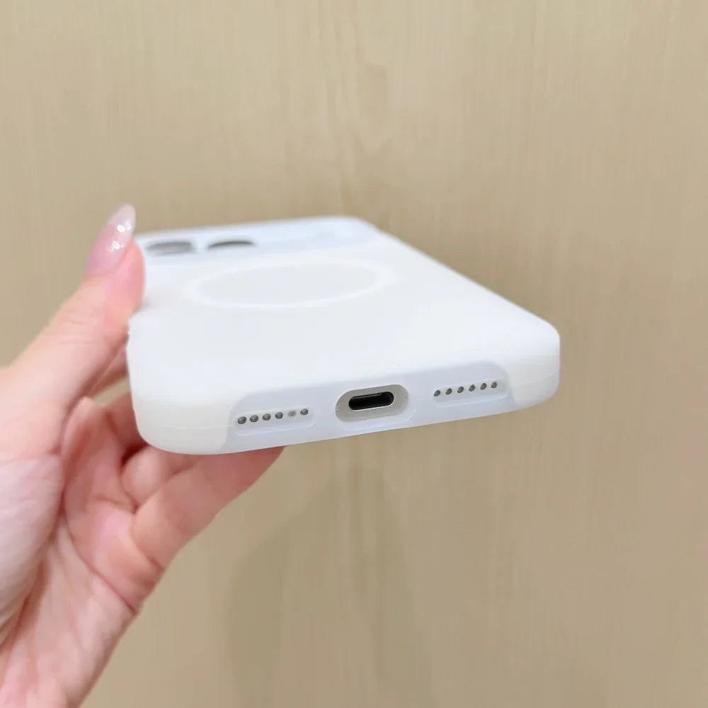 Silikonowe etui do iPhone’a z magnetycznym pierścieniem, obracane o 360°, odporne na wstrząsy, 12 kolorów, iPhone 15, 16, 17 | Sansoti
