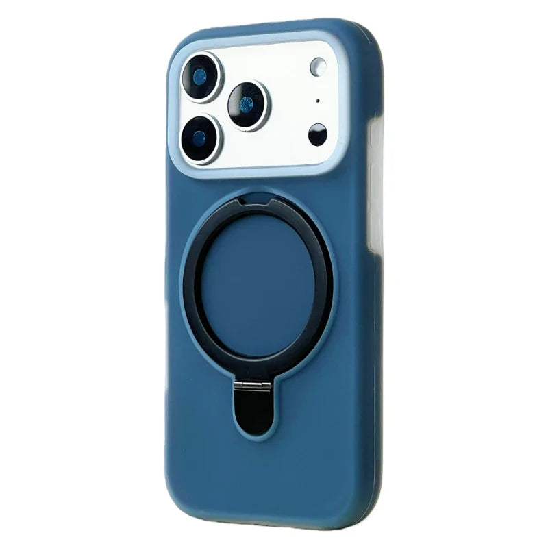 Silikonowe etui do iPhone’a z magnetycznym pierścieniem, obracane o 360°, odporne na wstrząsy, 12 kolorów, iPhone 15, 16, 17 | Sansoti