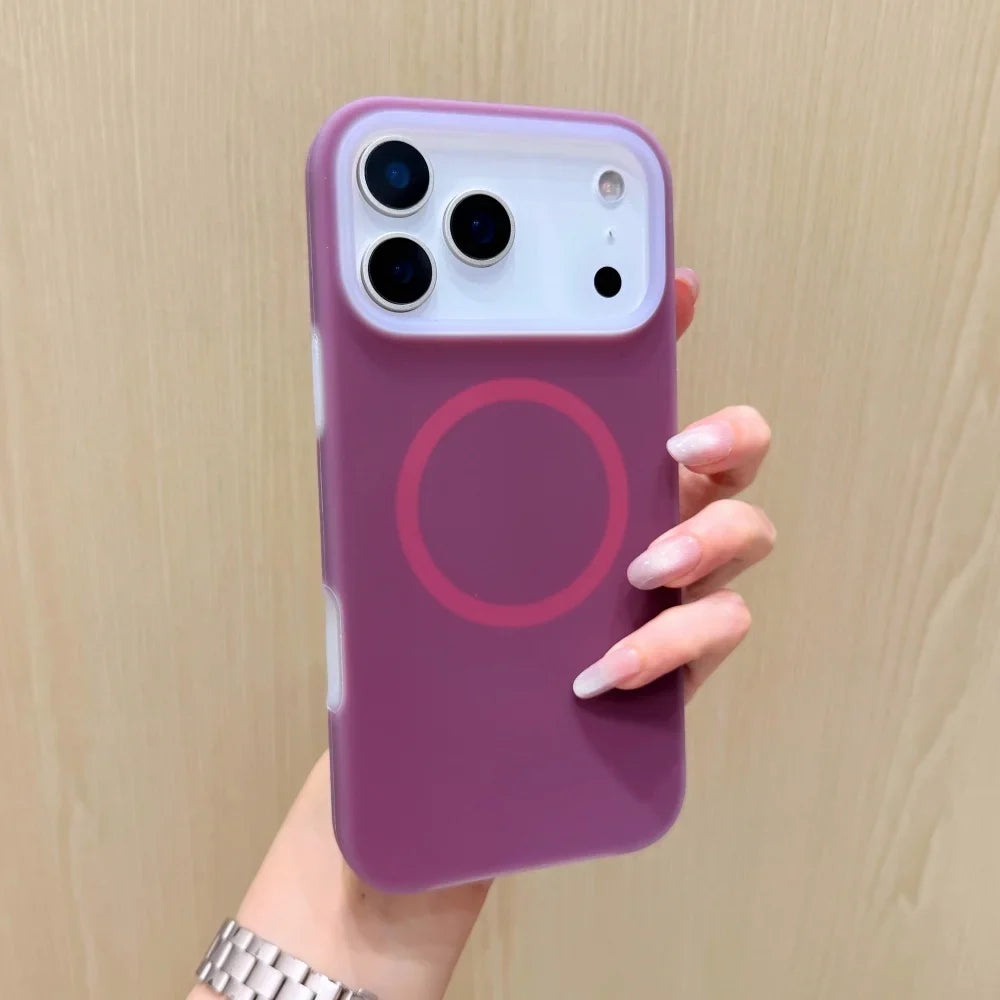 Silikonowe etui do iPhone’a z magnetycznym pierścieniem, obracane o 360°, odporne na wstrząsy, 12 kolorów, iPhone 15, 16, 17 | Sansoti