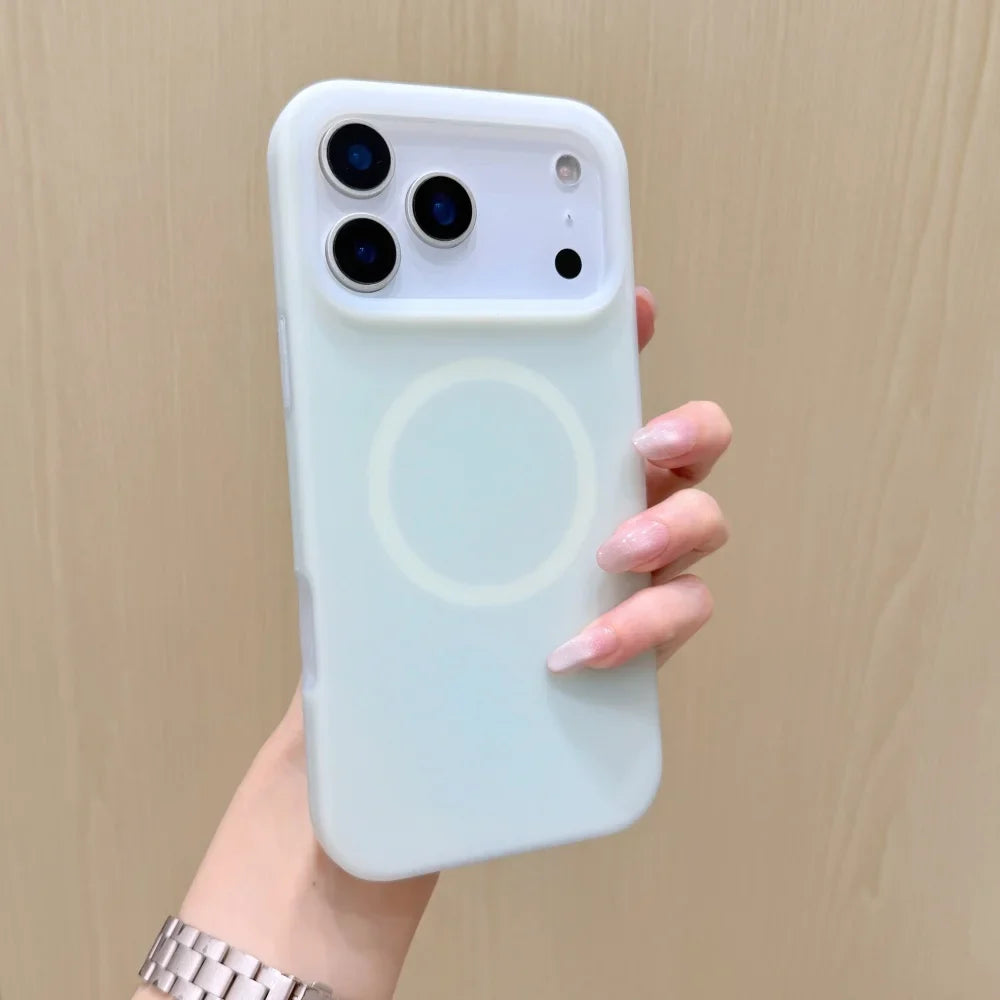 Silikonowe etui do iPhone’a z magnetycznym pierścieniem, obracane o 360°, odporne na wstrząsy, 12 kolorów, iPhone 15, 16, 17 | Sansoti