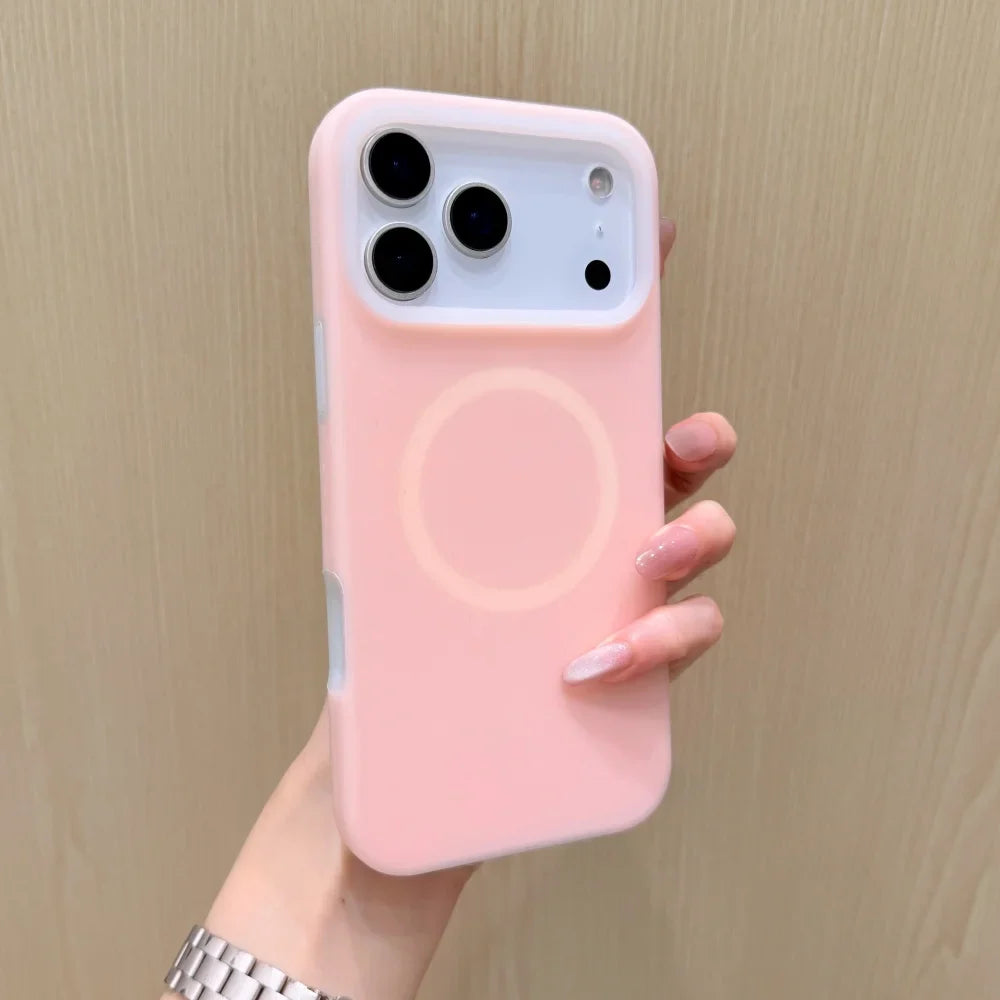 Silikonowe etui do iPhone’a z magnetycznym pierścieniem, obracane o 360°, odporne na wstrząsy, 12 kolorów, iPhone 15, 16, 17 | Sansoti