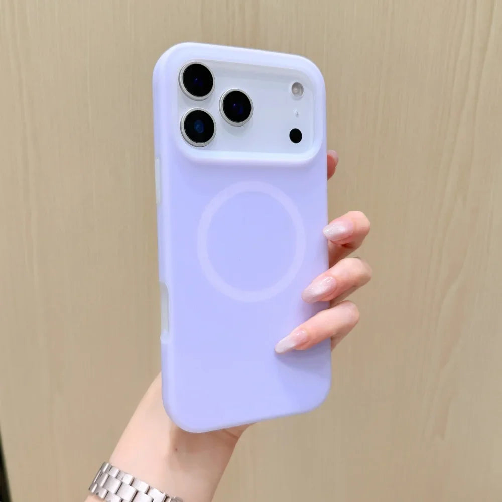 Silikonowe etui do iPhone’a z magnetycznym pierścieniem, obracane o 360°, odporne na wstrząsy, 12 kolorów, iPhone 15, 16, 17 | Sansoti