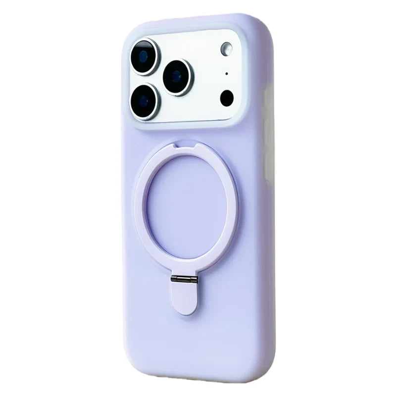 Silikonowe etui do iPhone’a z magnetycznym pierścieniem, obracane o 360°, odporne na wstrząsy, 12 kolorów, iPhone 15, 16, 17 | Sansoti