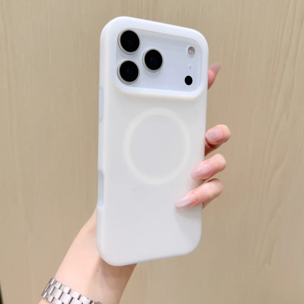 Silikonowe etui do iPhone’a z magnetycznym pierścieniem, obracane o 360°, odporne na wstrząsy, 12 kolorów, iPhone 15, 16, 17 | Sansoti
