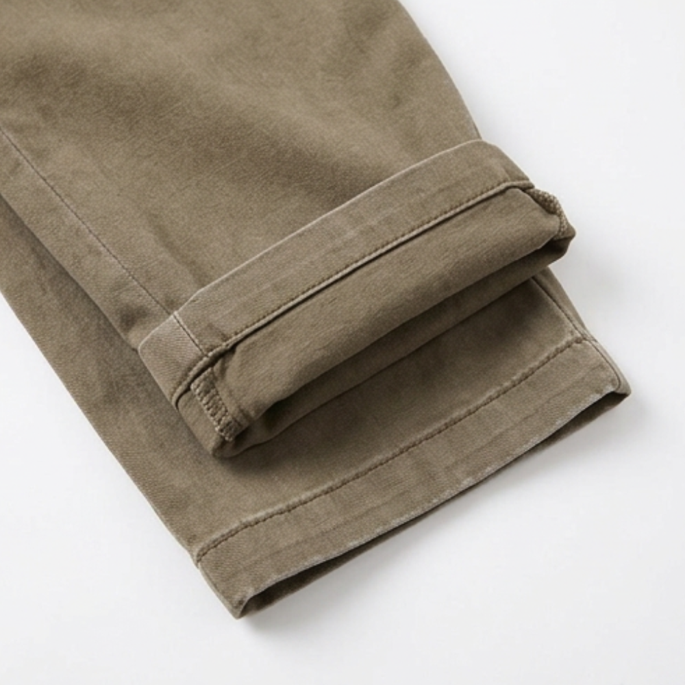 Utility Pantalon Hoge Taille Taps Toelopend met Geplooid Enkelboord Casual Werkbroek | Sansoti