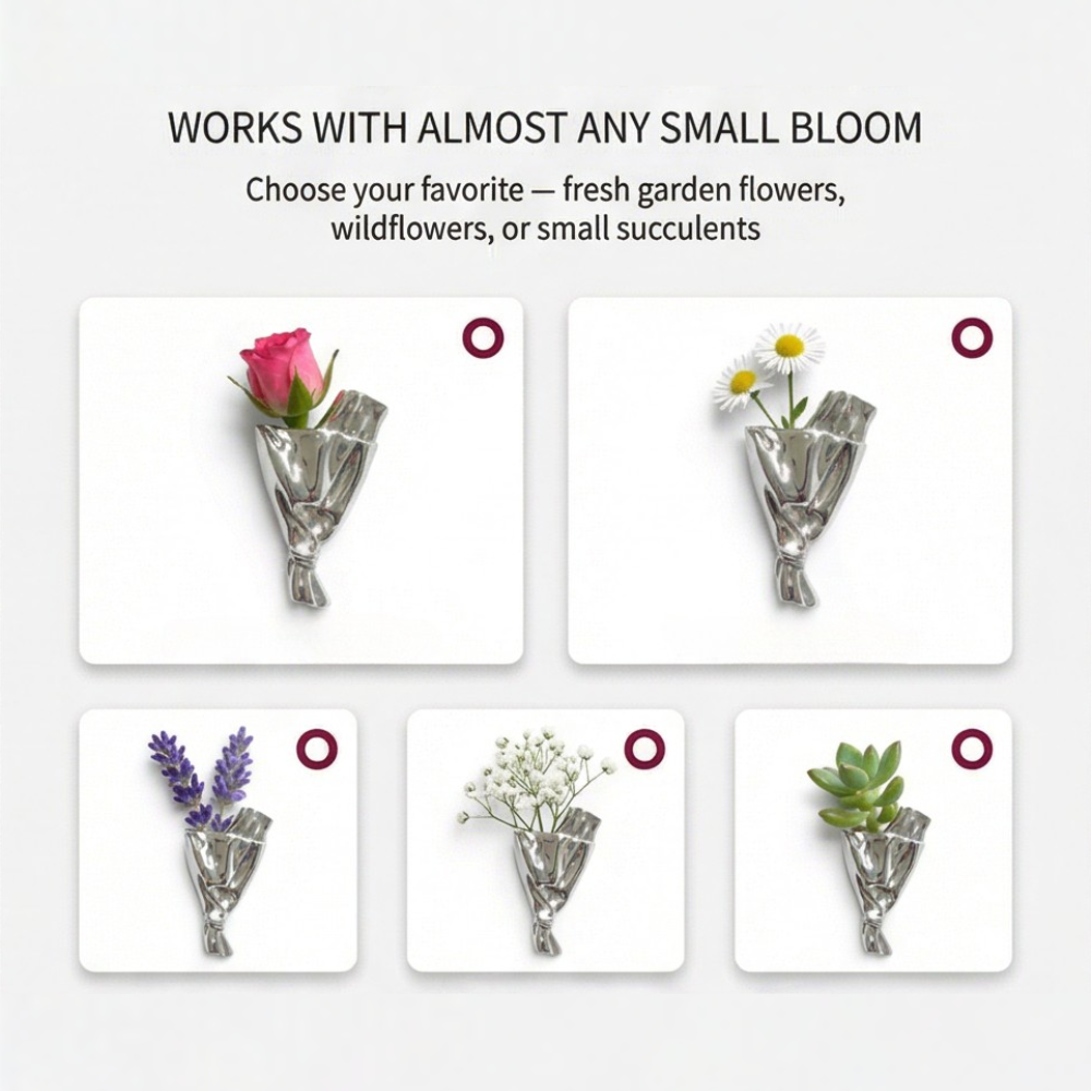 Draagbare Bloemenvaas Broche – Mini Vaasje voor Verse Bloemen | Sansoti