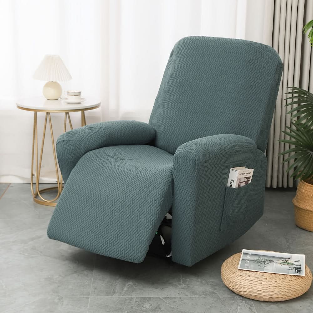 Recliner Cover with Storage Pocket, Stretch Protector for Recliner Chair, Microfiber Furniture Cover, Washable, Living Room | Sansoti
