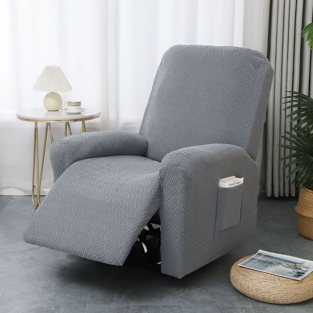 Recliner Cover with Storage Pocket, Stretch Protector for Recliner Chair, Microfiber Furniture Cover, Washable, Living Room | Sansoti