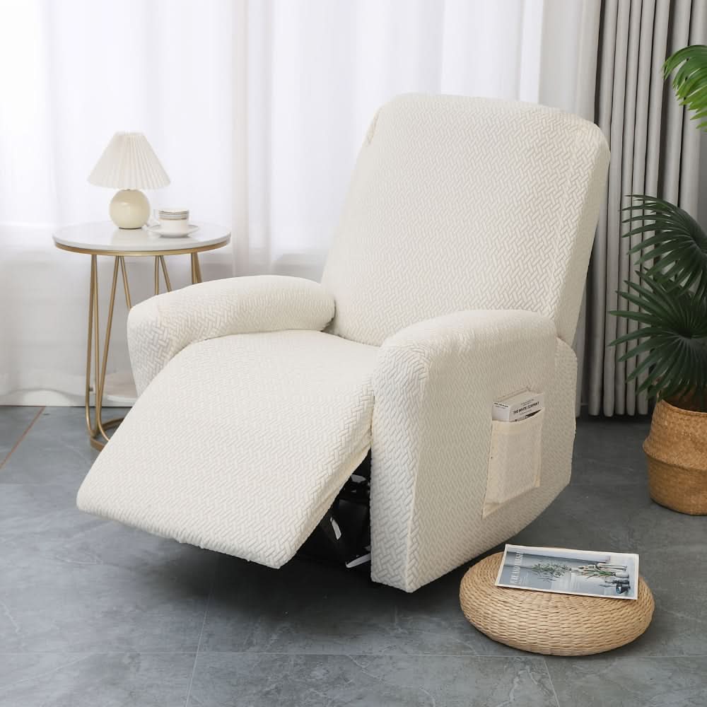 Recliner Cover with Storage Pocket, Stretch Protector for Recliner Chair, Microfiber Furniture Cover, Washable, Living Room | Sansoti