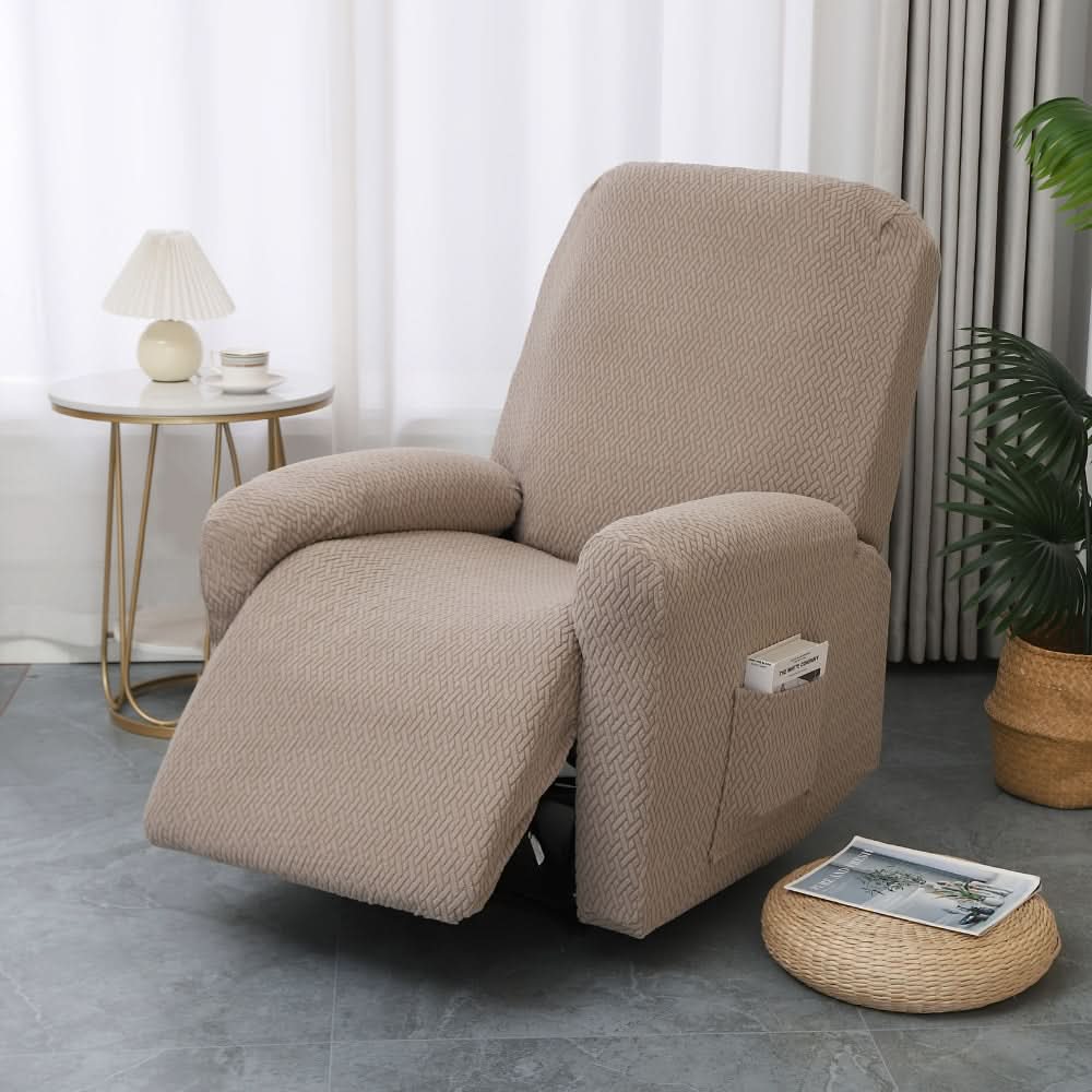 Recliner Cover with Storage Pocket, Stretch Protector for Recliner Chair, Microfiber Furniture Cover, Washable, Living Room | Sansoti