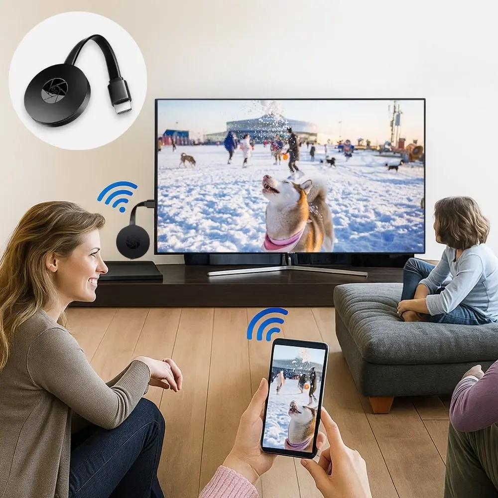 Screencast Adapter HDMI 1080p Wifi Miracast AirPlay DLNA TV Monitor Smartphone Spiegelen Android iOS Windows macOS Draadloos | Sansoti
