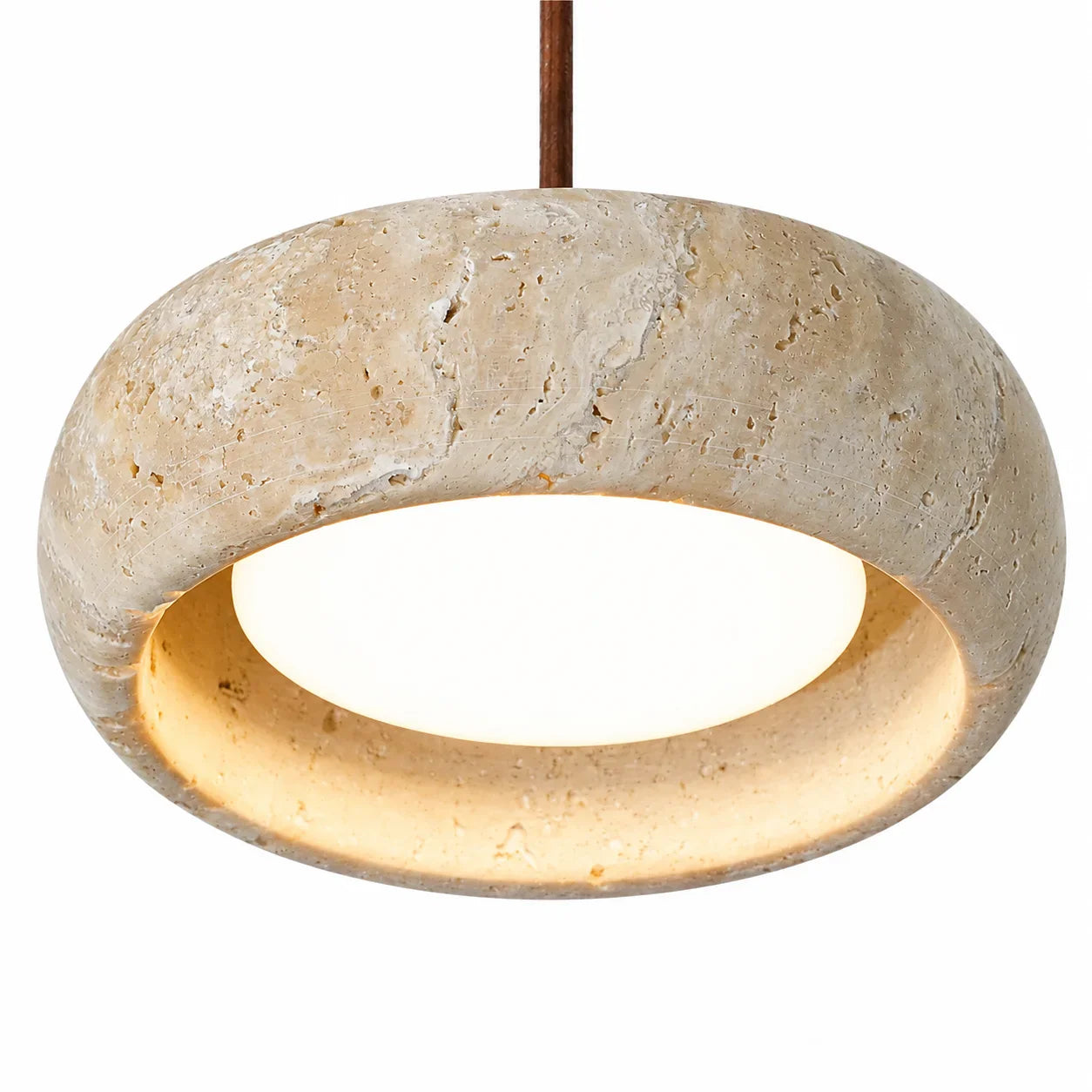 Travertijn Hanglamp Vintage Crème Natuursteen Wabi Sabi Stijl Eetkamer Slaapkamer | Sansoti