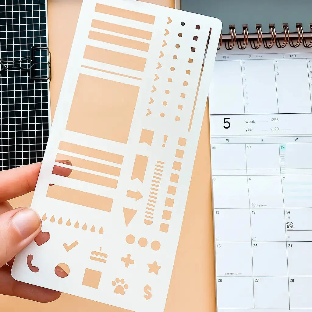 Planner Sjablonenset van Doorzichtig Mylar voor Strakke Lijnen en Checklists | Sansoti