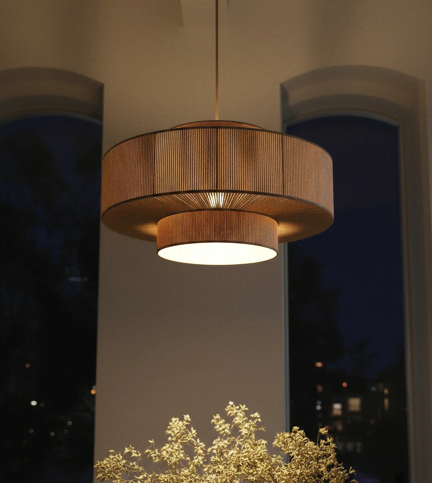 Hanglamp Gevlochten Katoen 50cm Boho Scandinavisch Design Verstelbaar | Sansoti