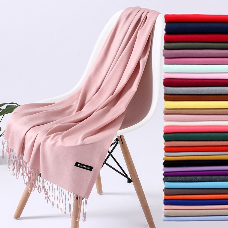 Wintersjaal dames zacht polyester vielseidig drapeerbaar elegante kleurstellingen | Sansoti
