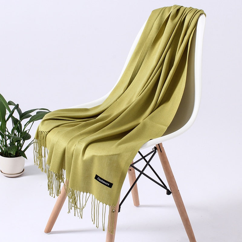 Wintersjaal dames zacht polyester vielseidig drapeerbaar elegante kleurstellingen | Sansoti